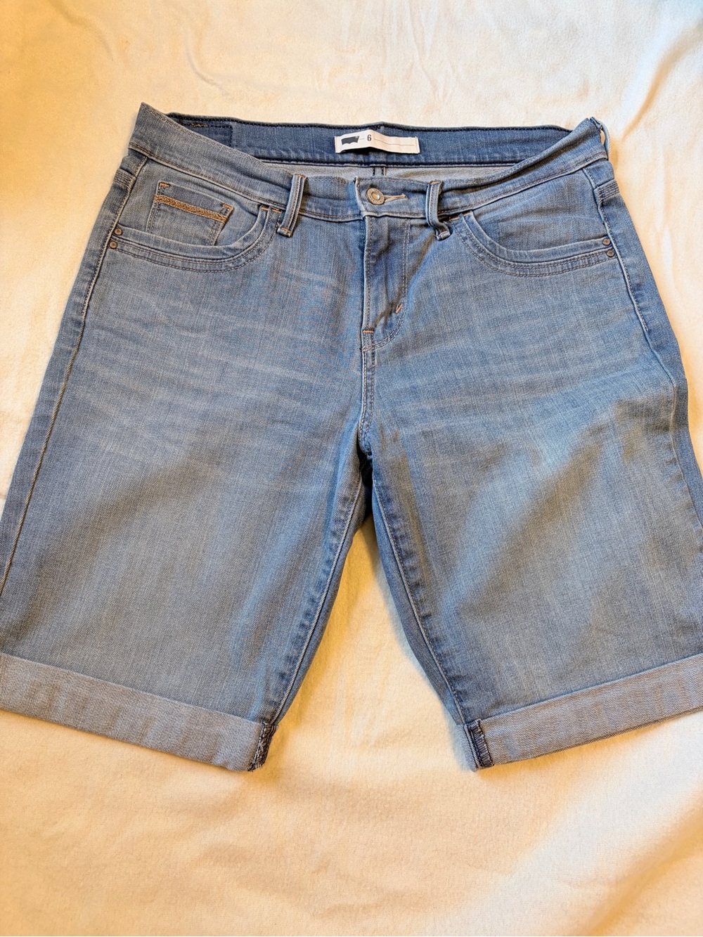 Levi's Light Blue Denim Bermuda Shorts